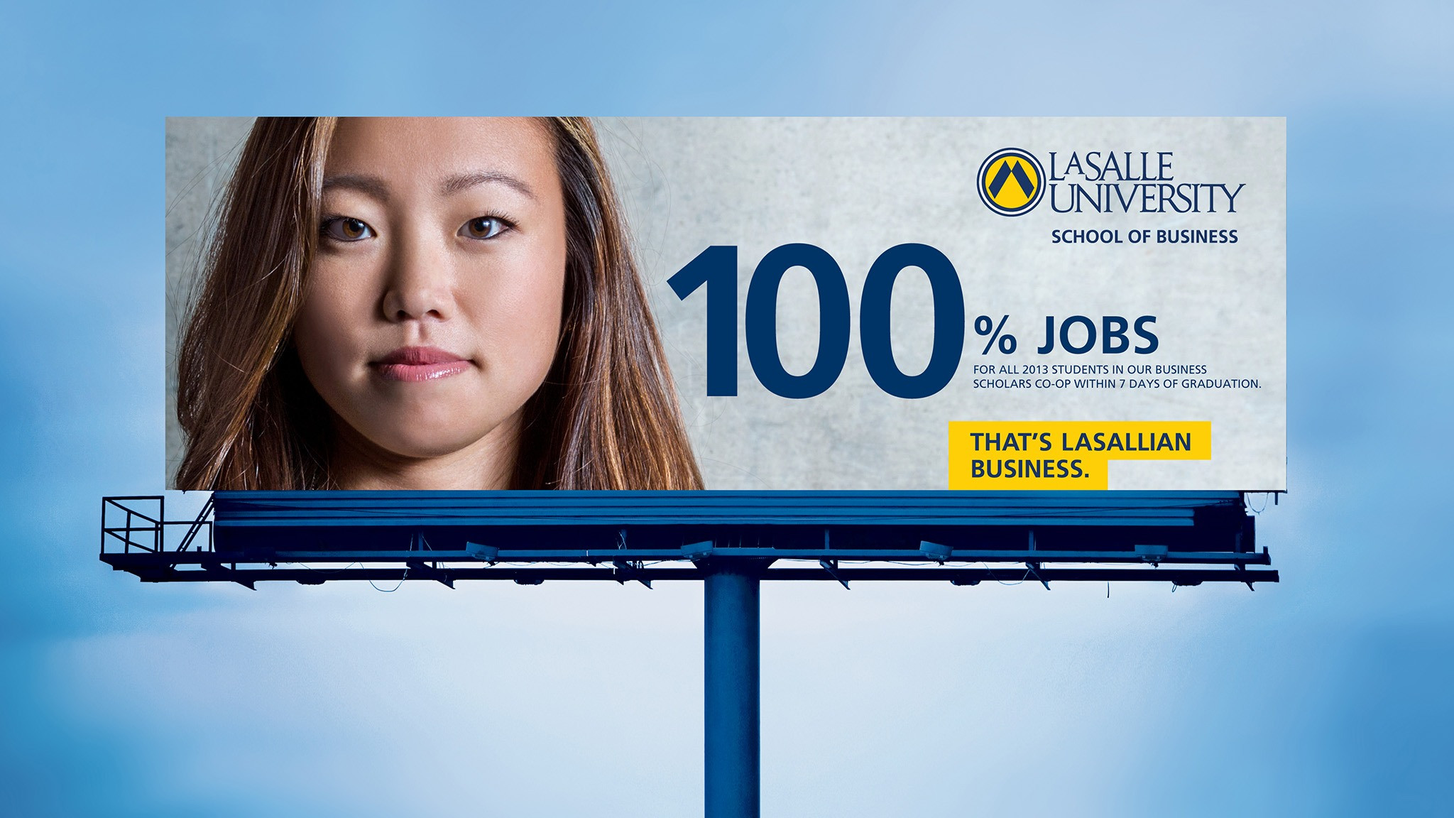 La Salle University School of Business billboard