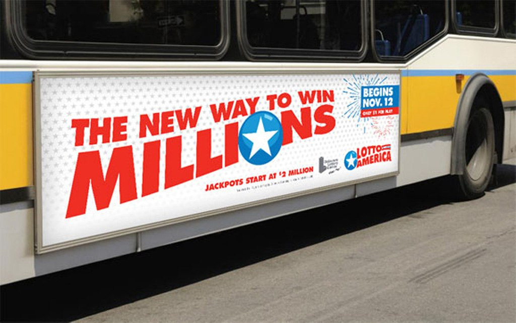 Lotto America℠ bus ad