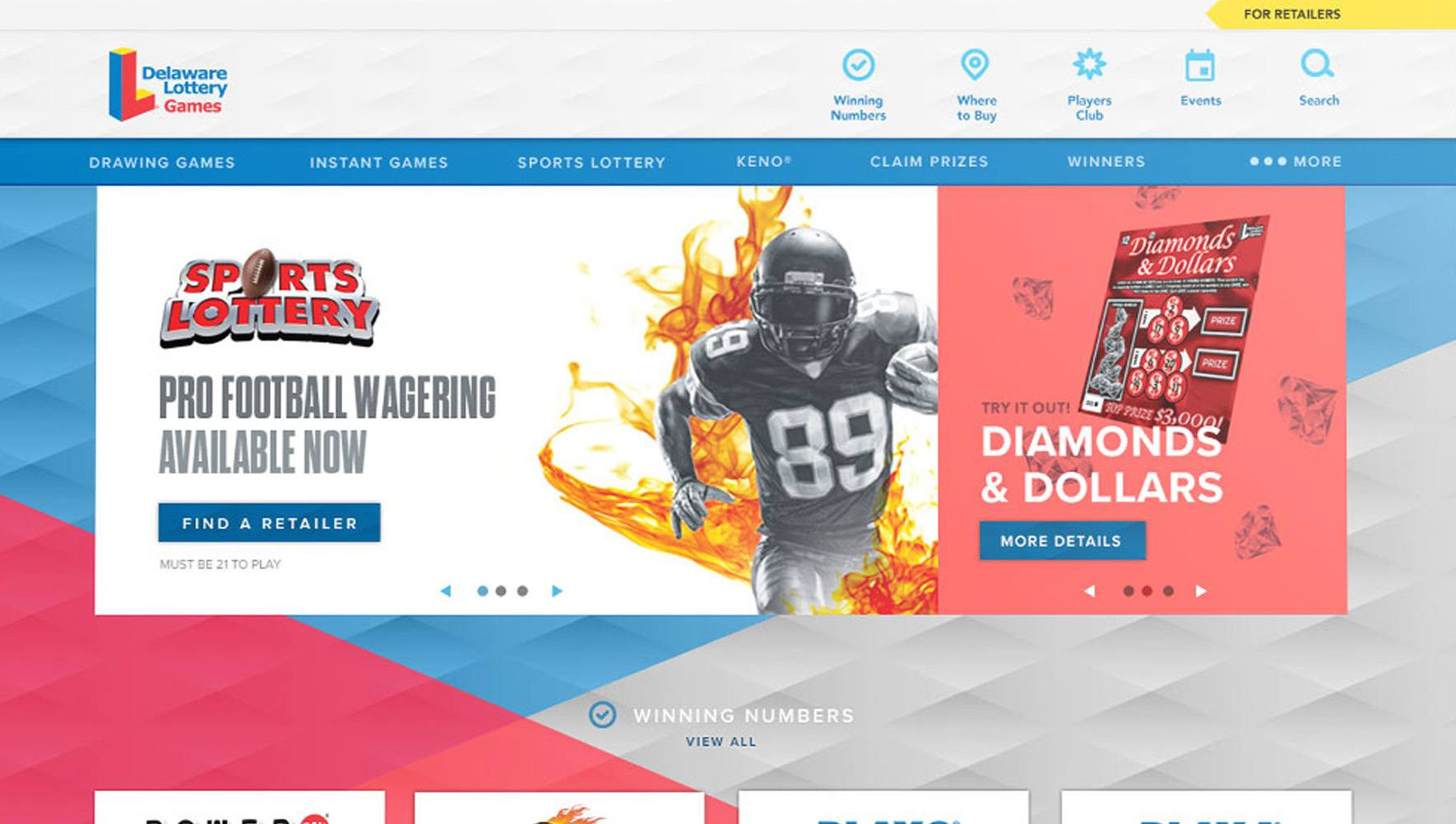 Delaware Lottery website