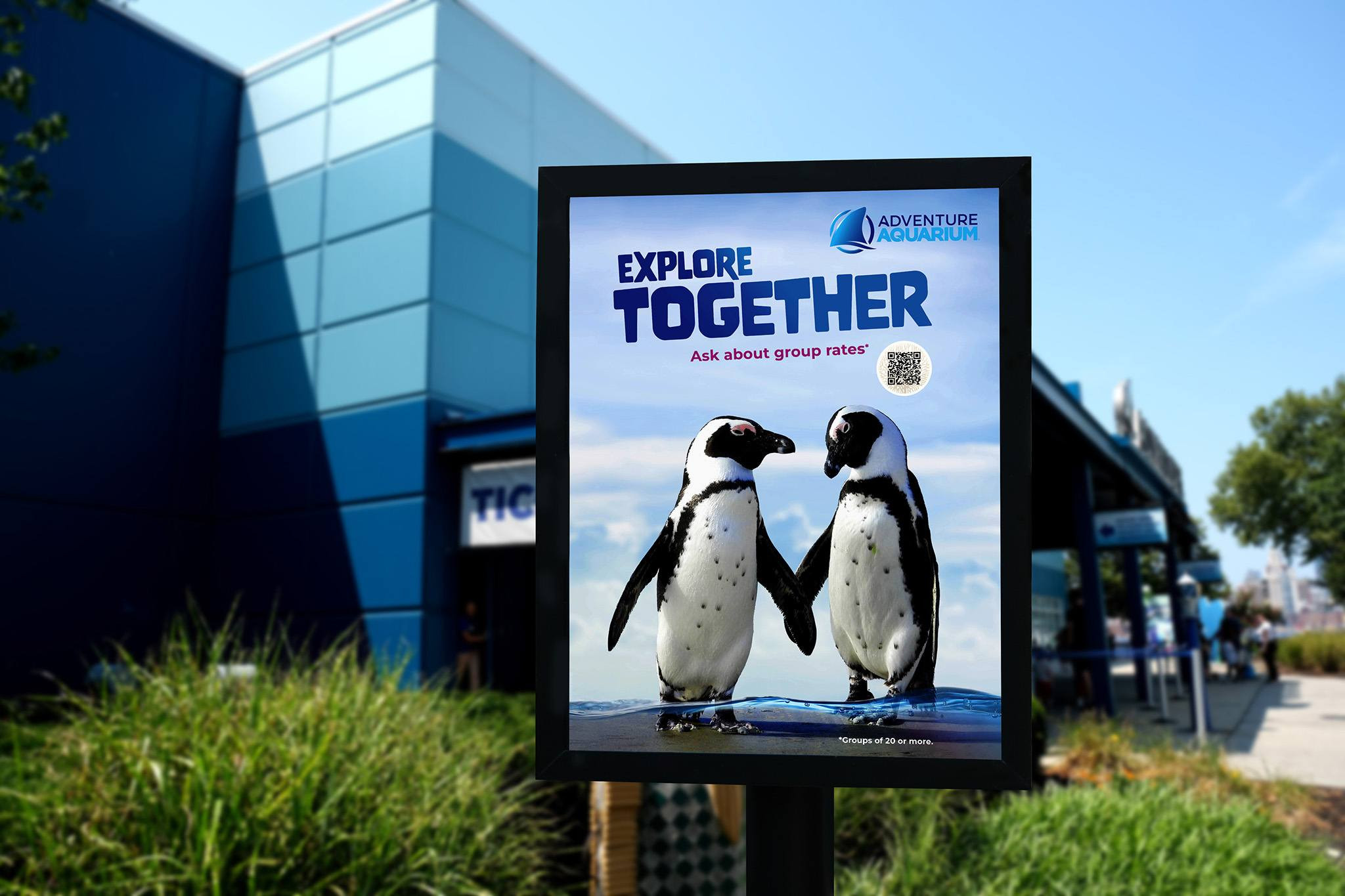 Adventure Aquarium sign