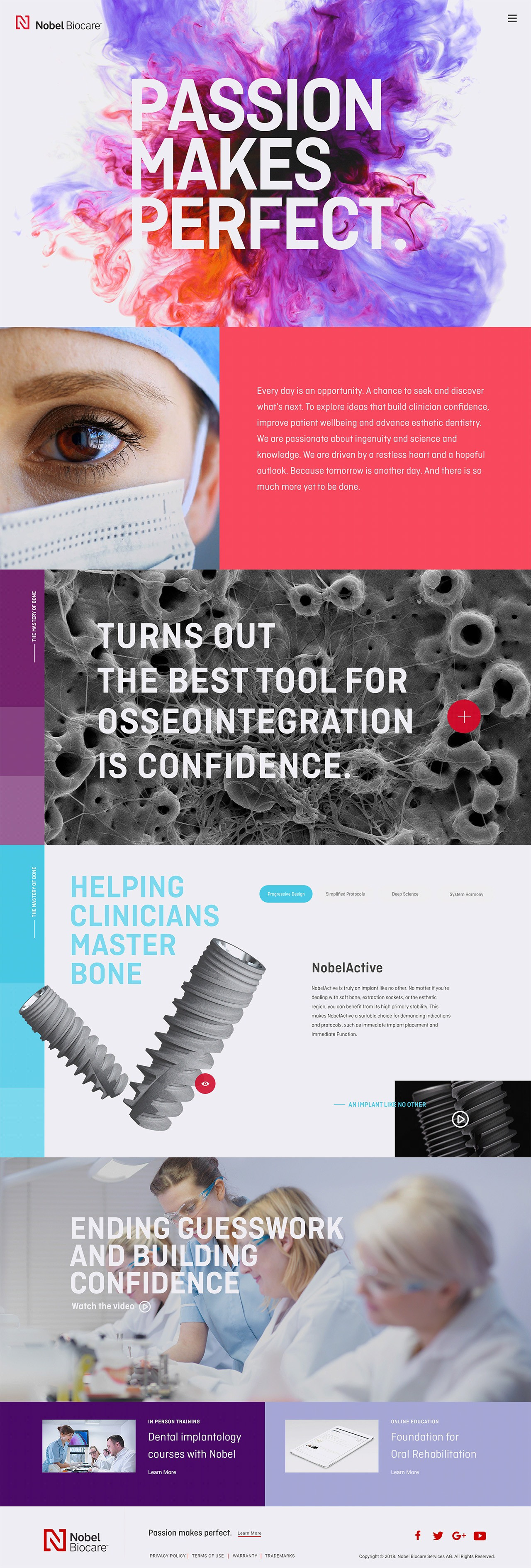 Nobel Biocare website