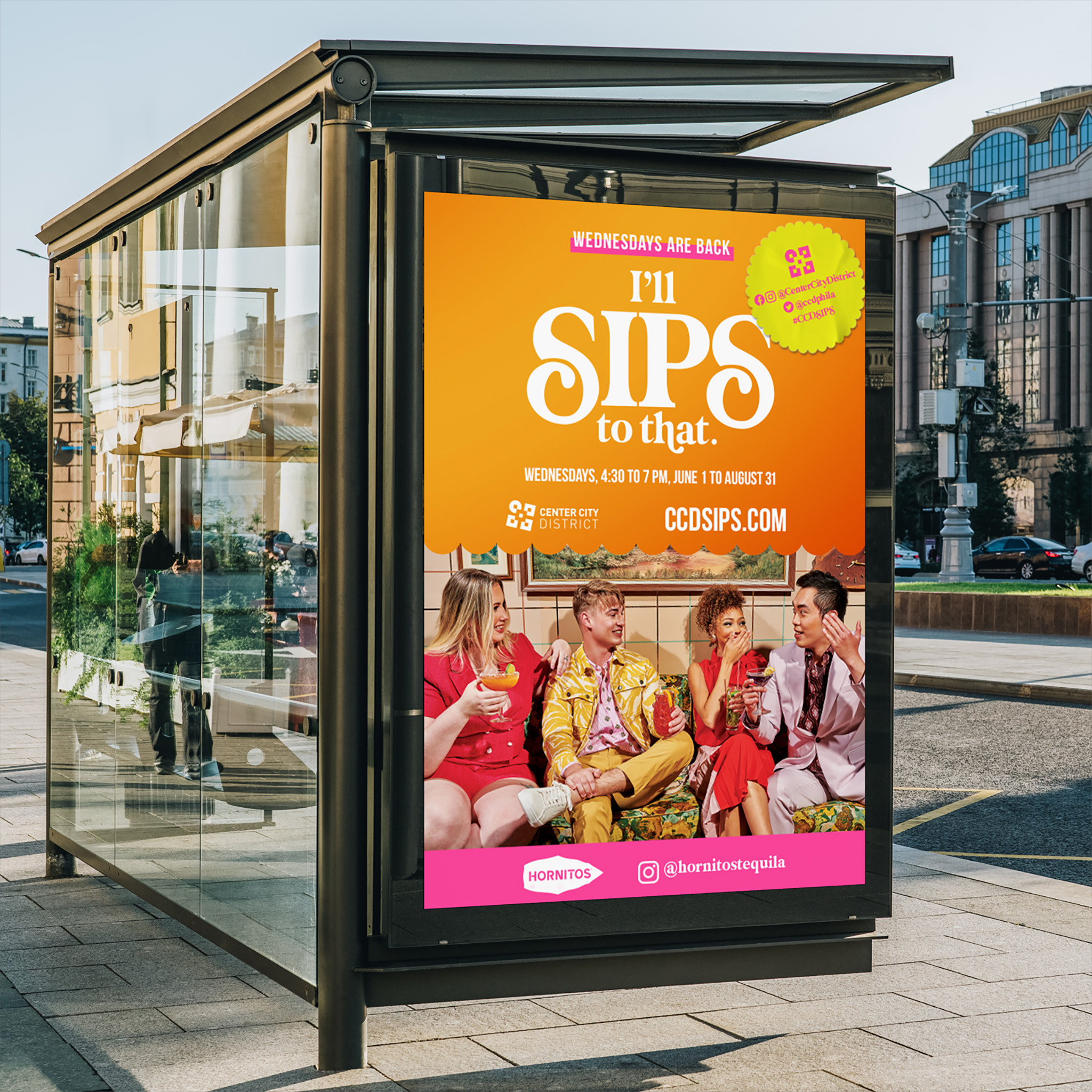 Center City District bus shelter